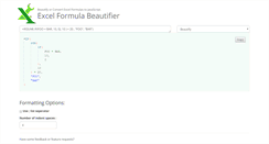 Desktop Screenshot of excelformulabeautifier.com