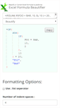 Mobile Screenshot of excelformulabeautifier.com